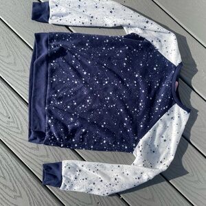 BCBGirls Navy and White Star Pajama Top